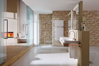 Dusche von Kermi mit Pendeltüre