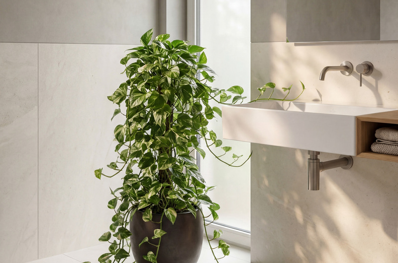 Efeutute im Badezimmer