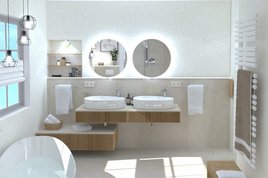 3D Rendering von einem Badezimmer von Villeroy & Boch