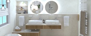 3D Rendering von einem Badezimmer von Villeroy & Boch