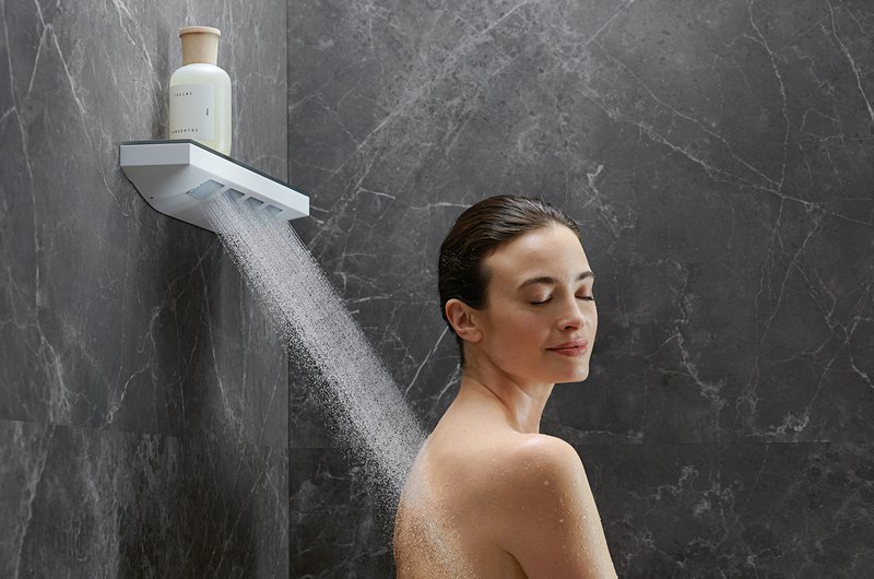 Schulterbrause Rainfinity mit breitem Powderrain-Strahl