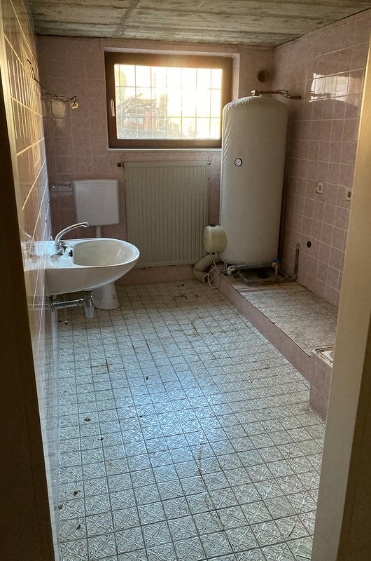 Sanierung Badezimmer und Duschbereich - vorher