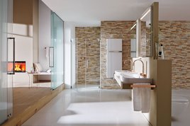 Dusche von Kermi mit Pendeltüre