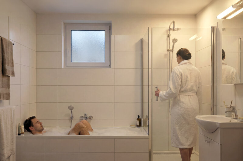 Dusche und Wanne Seite an Seite – im modernen Bad müssen sich die beiden nicht ausschließen.