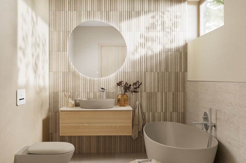 Eine freistehende Badewanne von Villeroy & Boch
