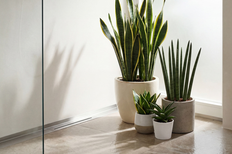 Bogenhanf im Badezimmer