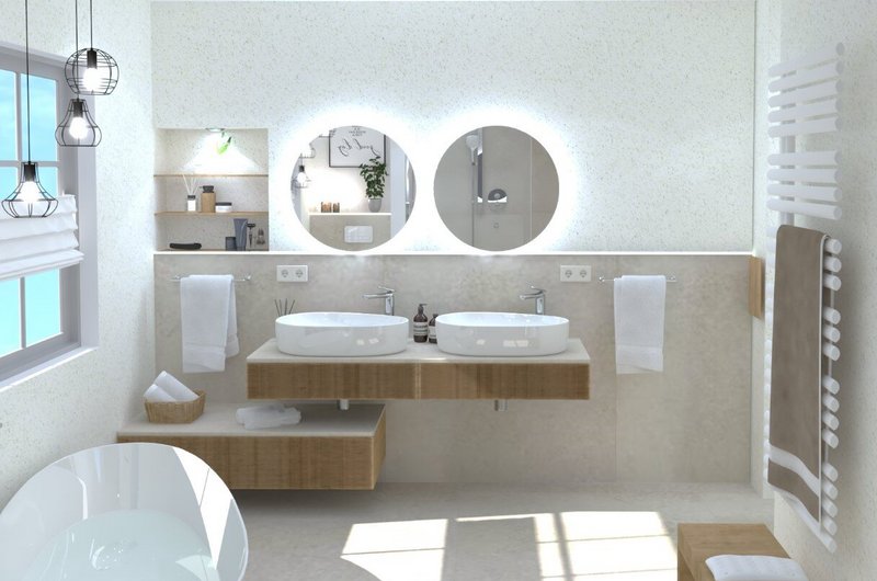 3D Rendering von einem Badezimmer von Villeroy & Boch